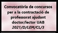Convocatoria 2021/D/LEM/CL/3